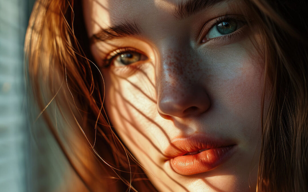 A young woman with perfectly healthy skin