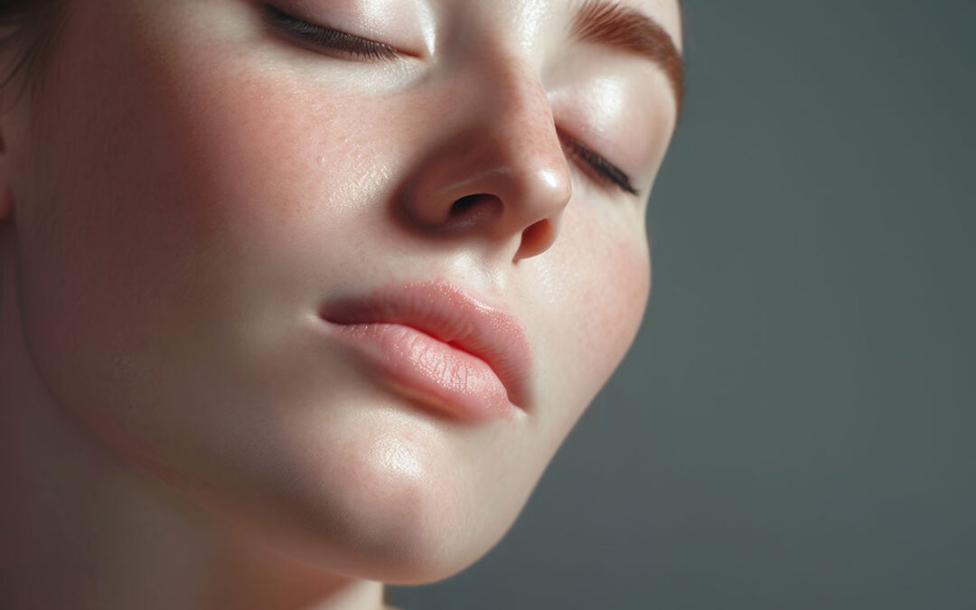 Portrait of young woman with closed eyes